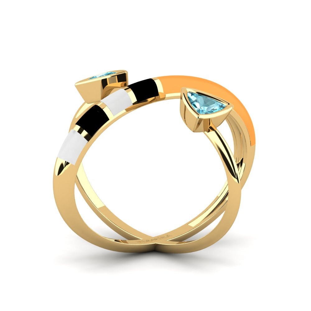 Blauer Zirkon Ring Solnedgan