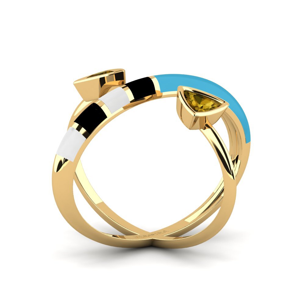 Brauner Zirkon Ring Solnedgan