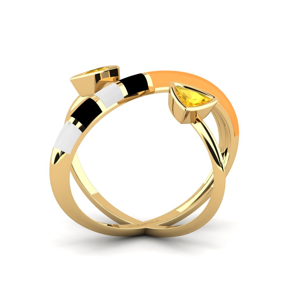 Citrine Ring Solnedgan