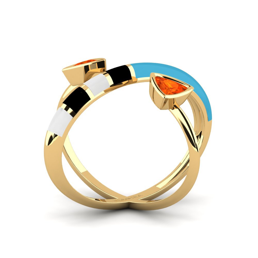 Fire Opal Ring Solnedgan
