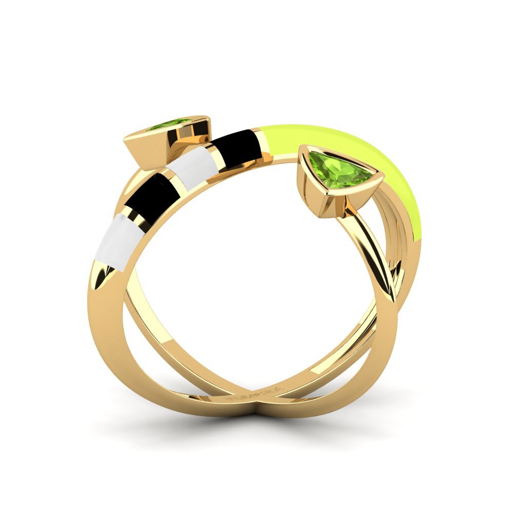 peridot Anel Solnedgan