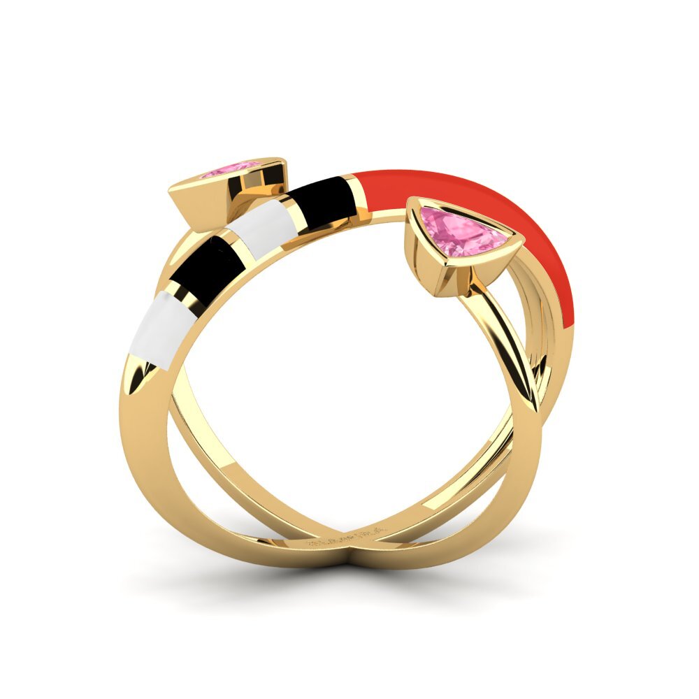 Pink Sapphire Ring Solnedgan