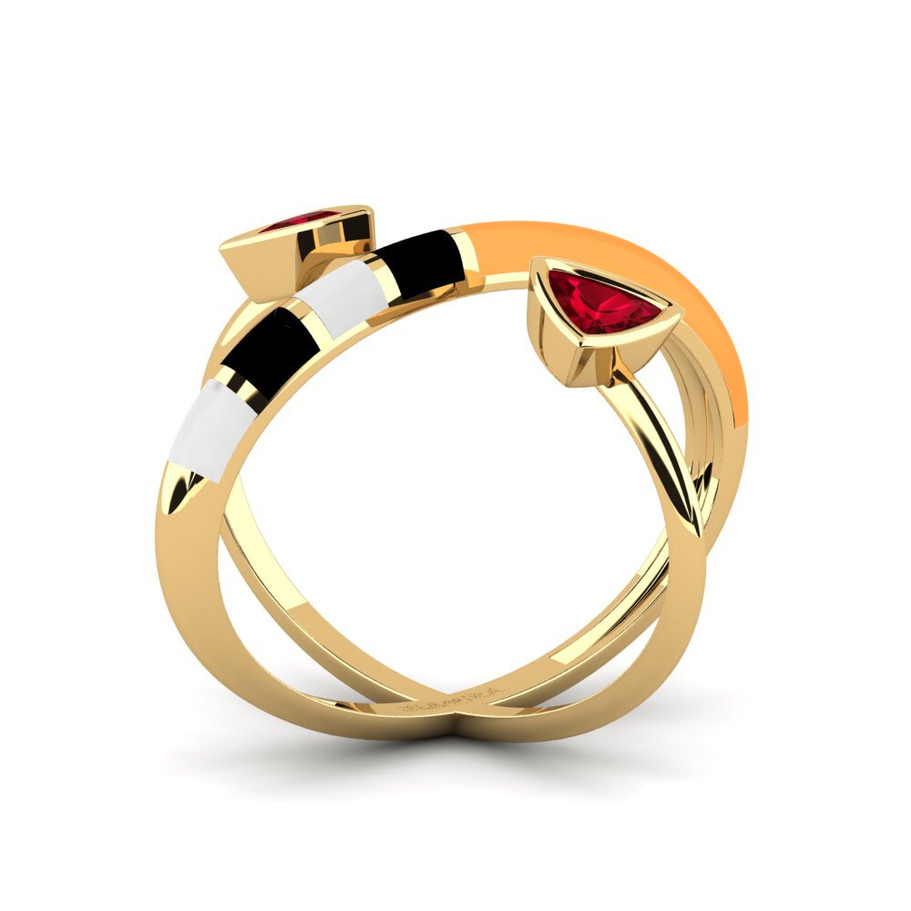 Red Zirconia Ring Solnedgan