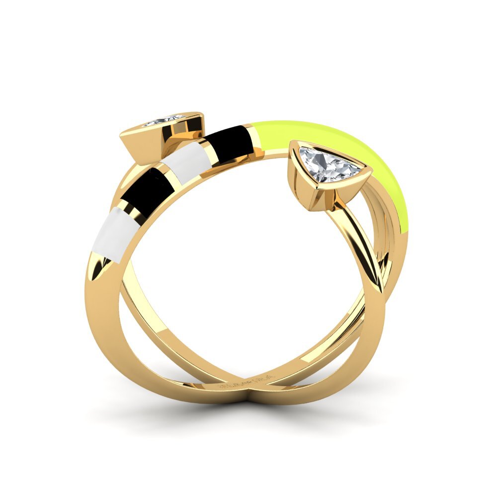 Weißer Zirkon Ring Solnedgan