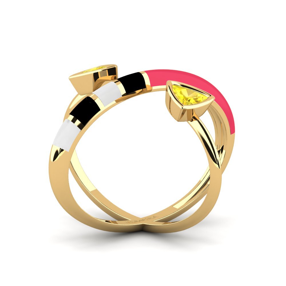 Zafiro amarillo Anillo Solnedgan