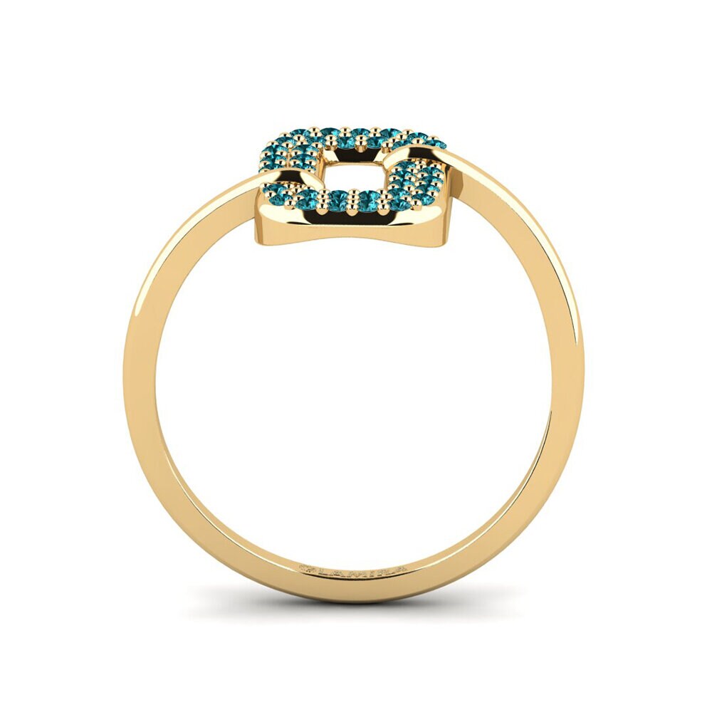 Diamante Azul Anel Sonho