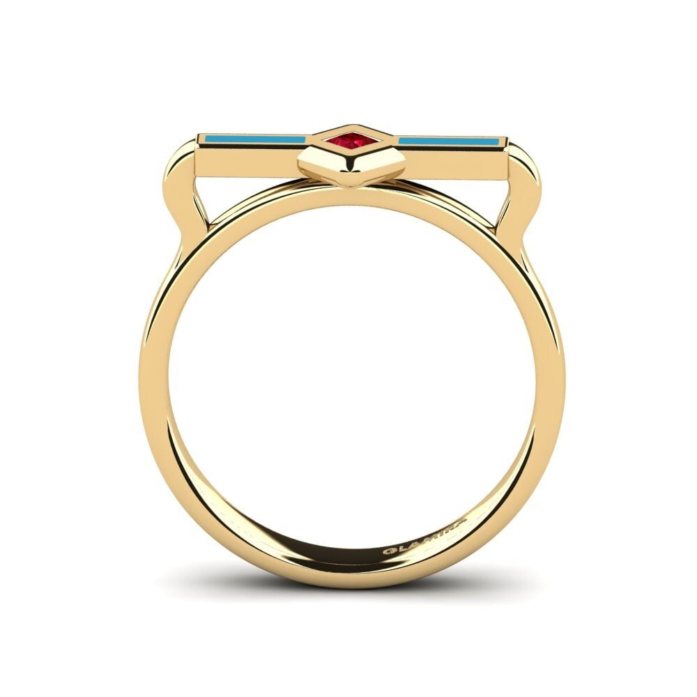 Roter Zirkonia Ring Sonsu