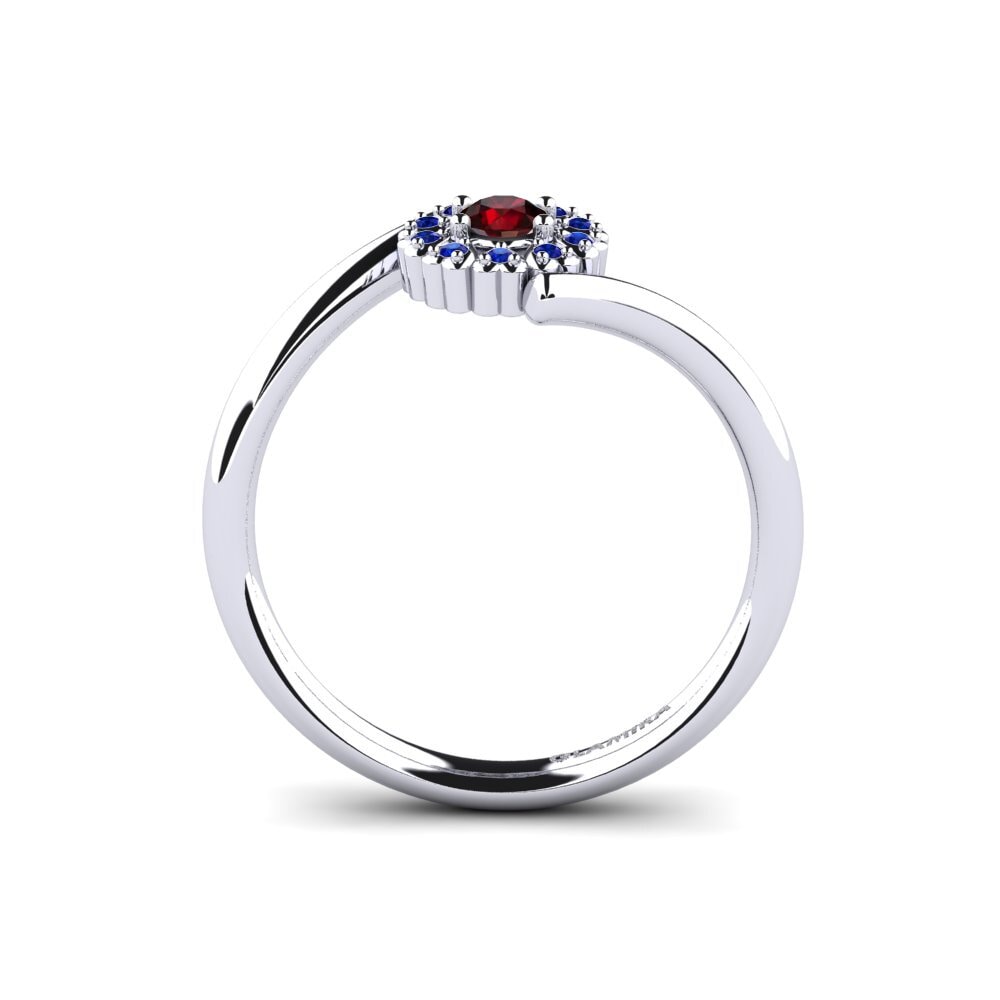 9ct White Gold Garnet Ring Sophronia