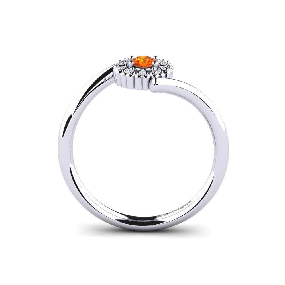 950 Palladium Orange Sapphire Ring Sophronia