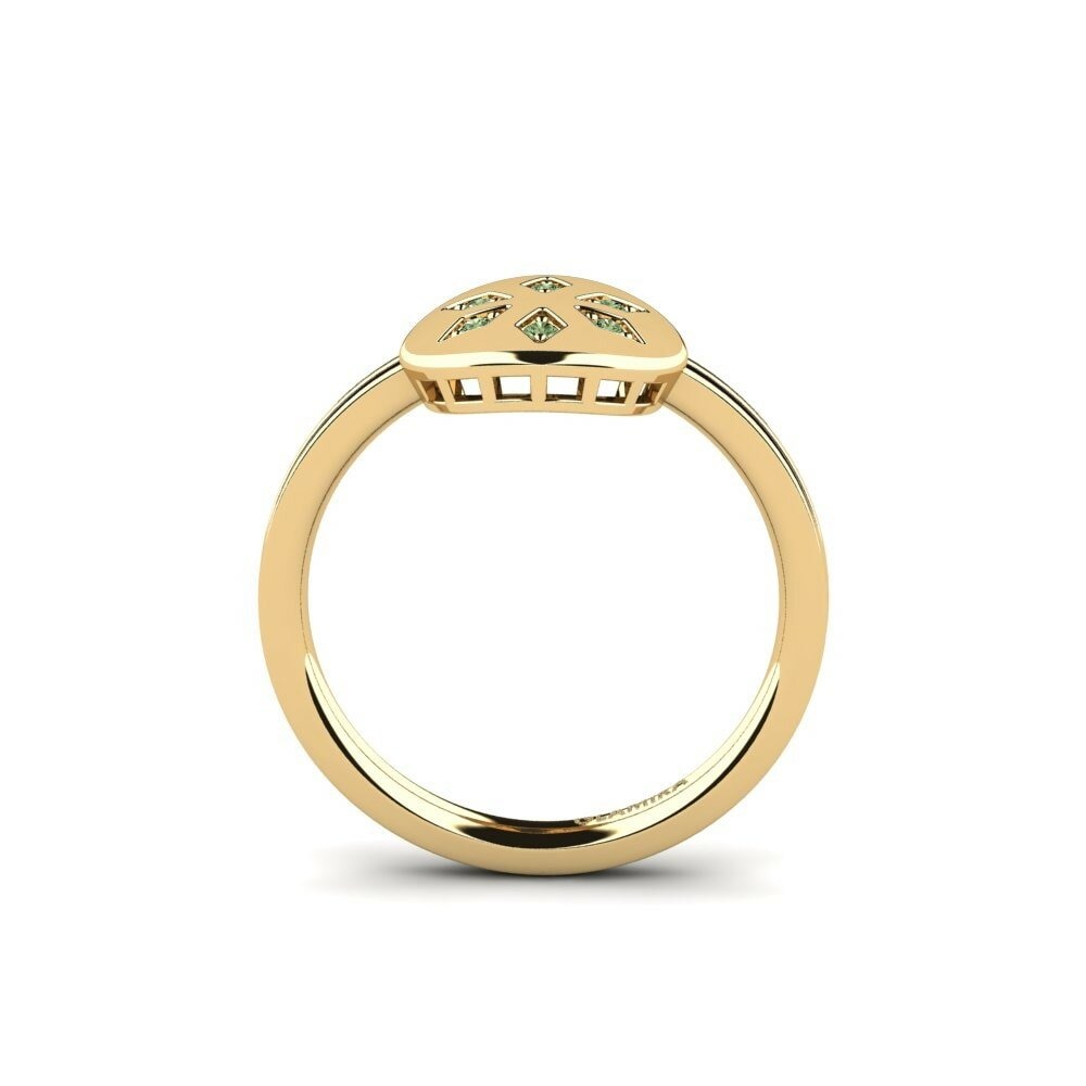Diamante Verde Anillo Sparbiv