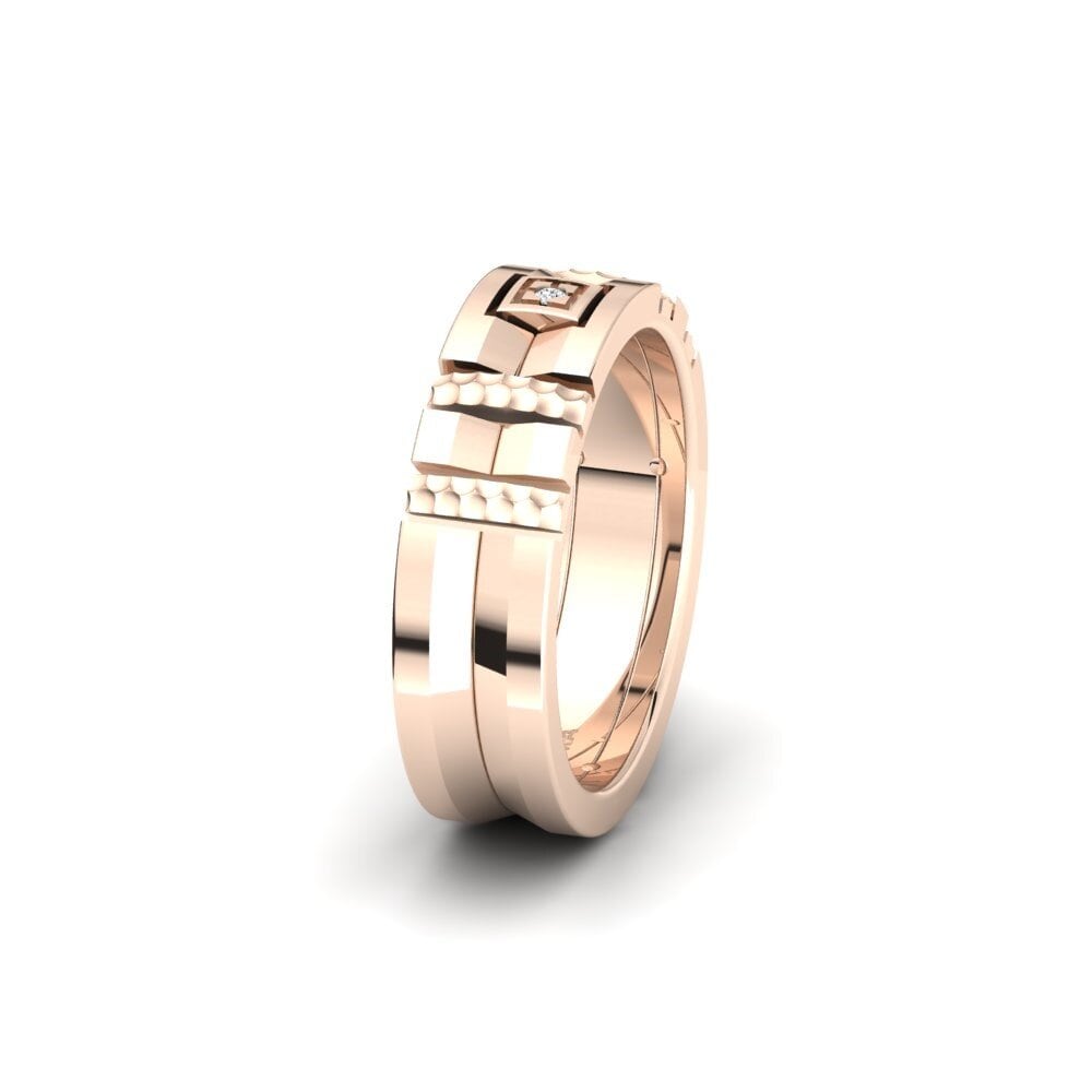 White sapphire Women's Wedding Ring Spectacular Birth 6 mm