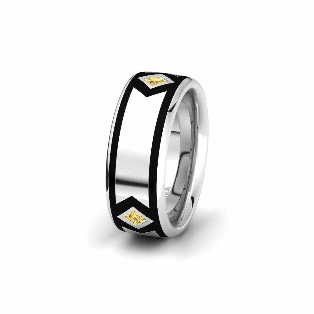 Diamant Jaune Alliance pour femme Spectacular Elegancy 8 mm
