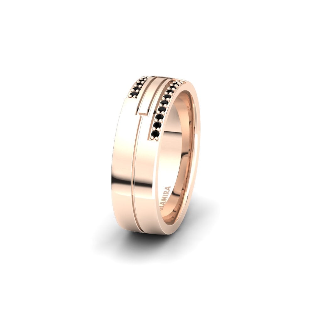 Black Diamond Women's Wedding Ring Spectacular Expression 6 mm