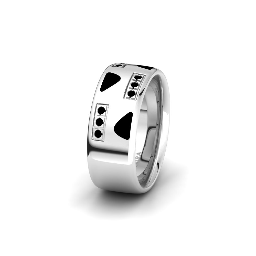 Black Sapphire Women's Wedding Ring Spectacular Night 8 mm