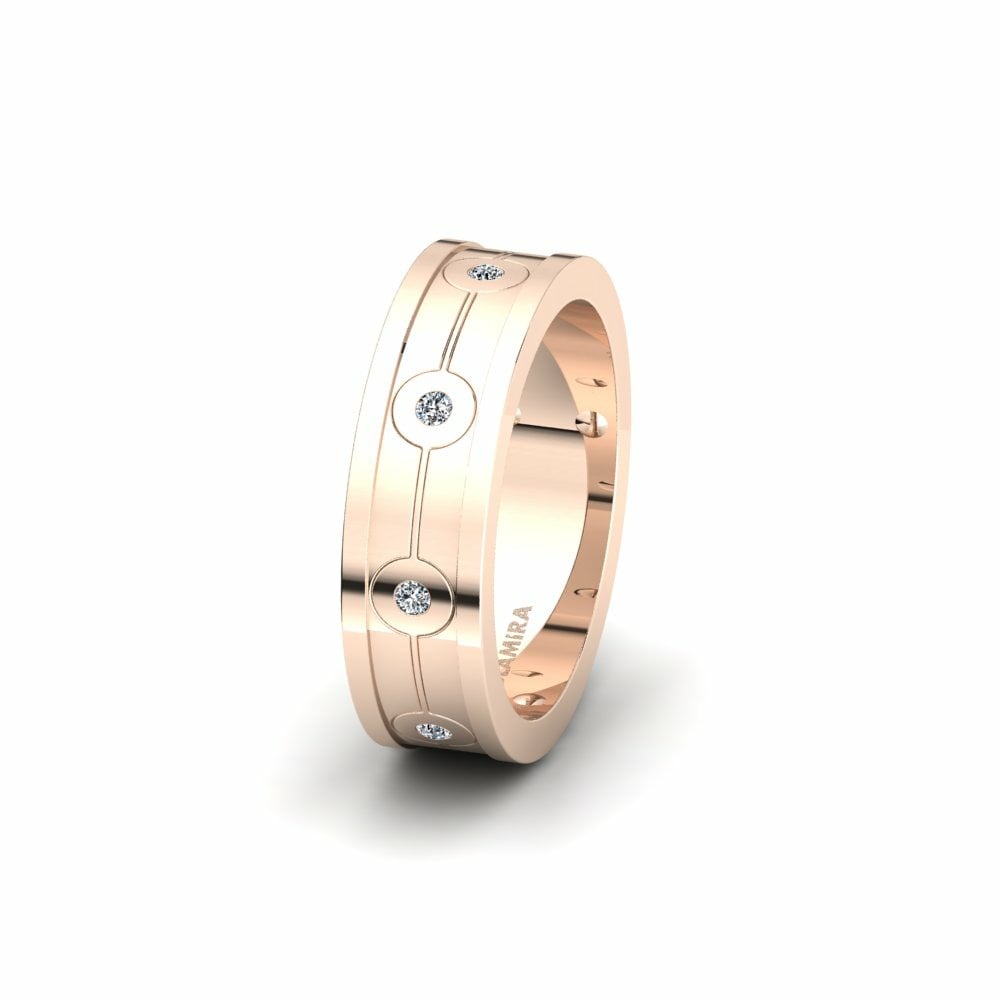 Exclusive Women’s Wedding Rings Women's Spectacular Sea 6 mm 585 Rose Gold Zirconia