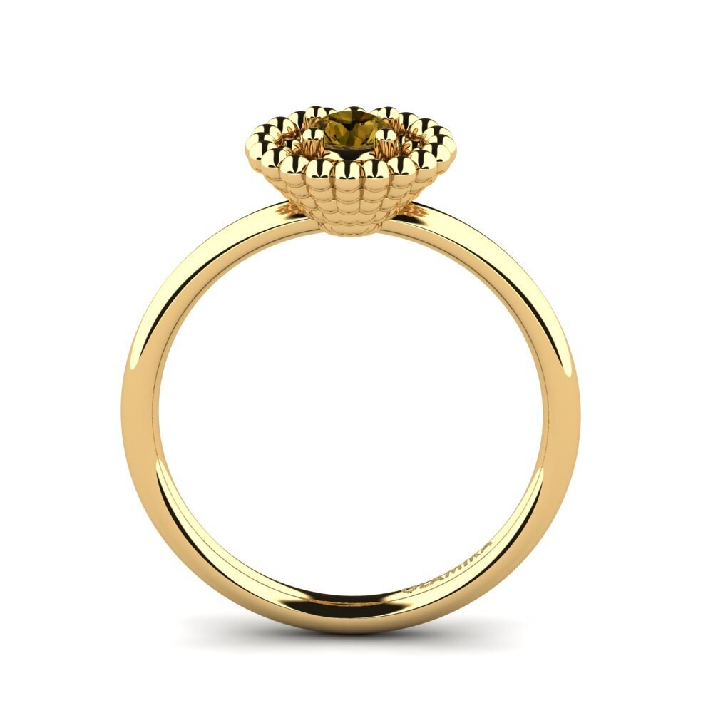 Circón Marrón Anillo de compromiso Spiel