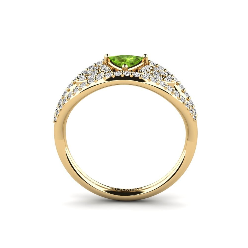 Trillion Peridot Engagement Ring Spro