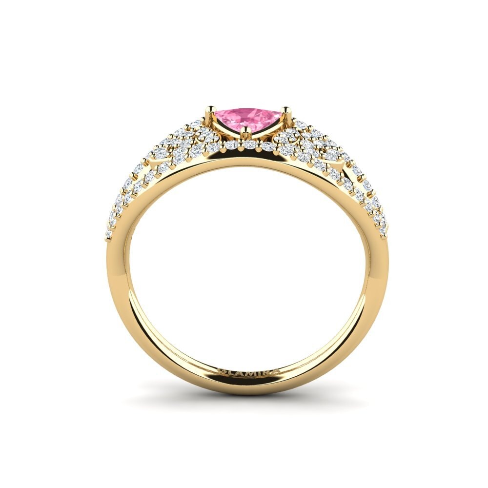 Trillion Pink Sapphire Engagement Ring Spro