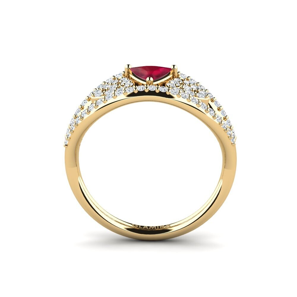Trillion Ruby Engagement Ring Spro