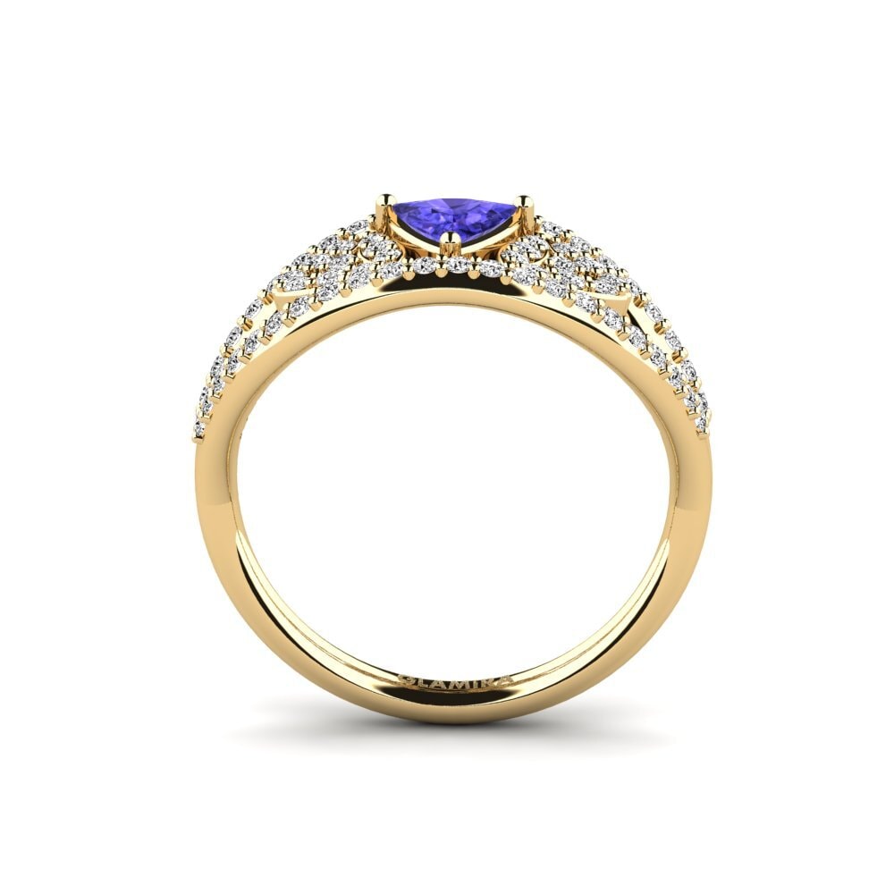 Trillion Tanzanite Engagement Ring Spro