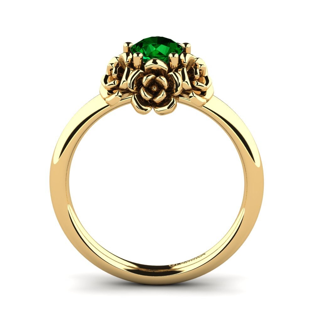 Green Zirconia Engagement Ring Sretno