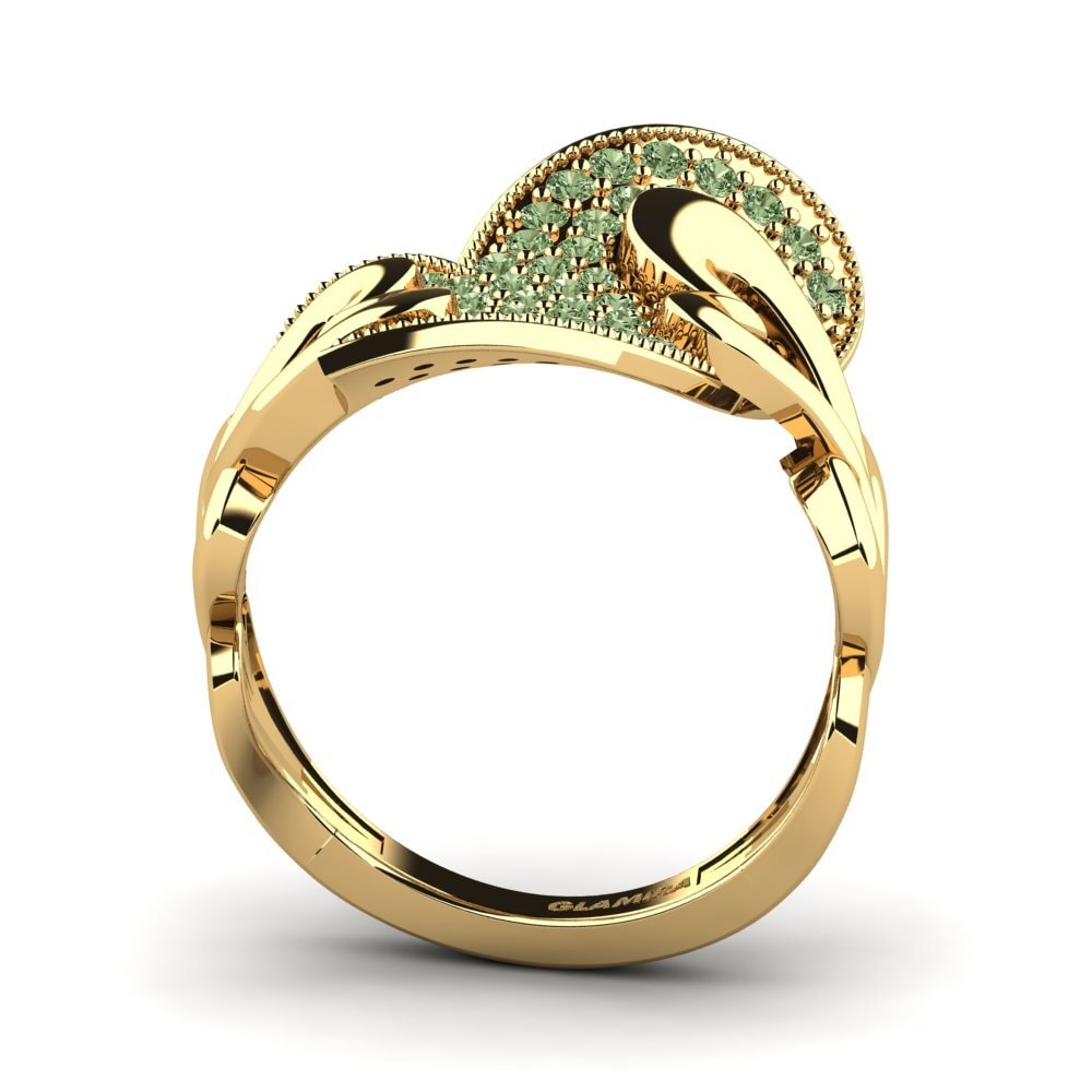 Diamante Verde Anillo Stacee