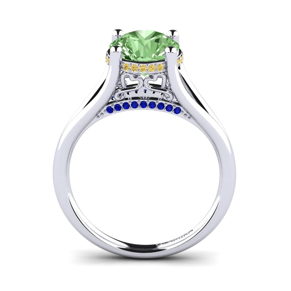 Green Diamond Engagement Ring Stacia