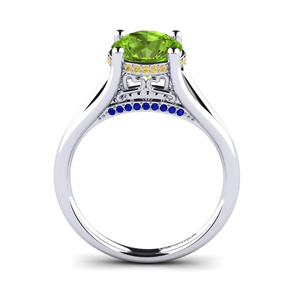 Peridot Engagement Ring Stacia