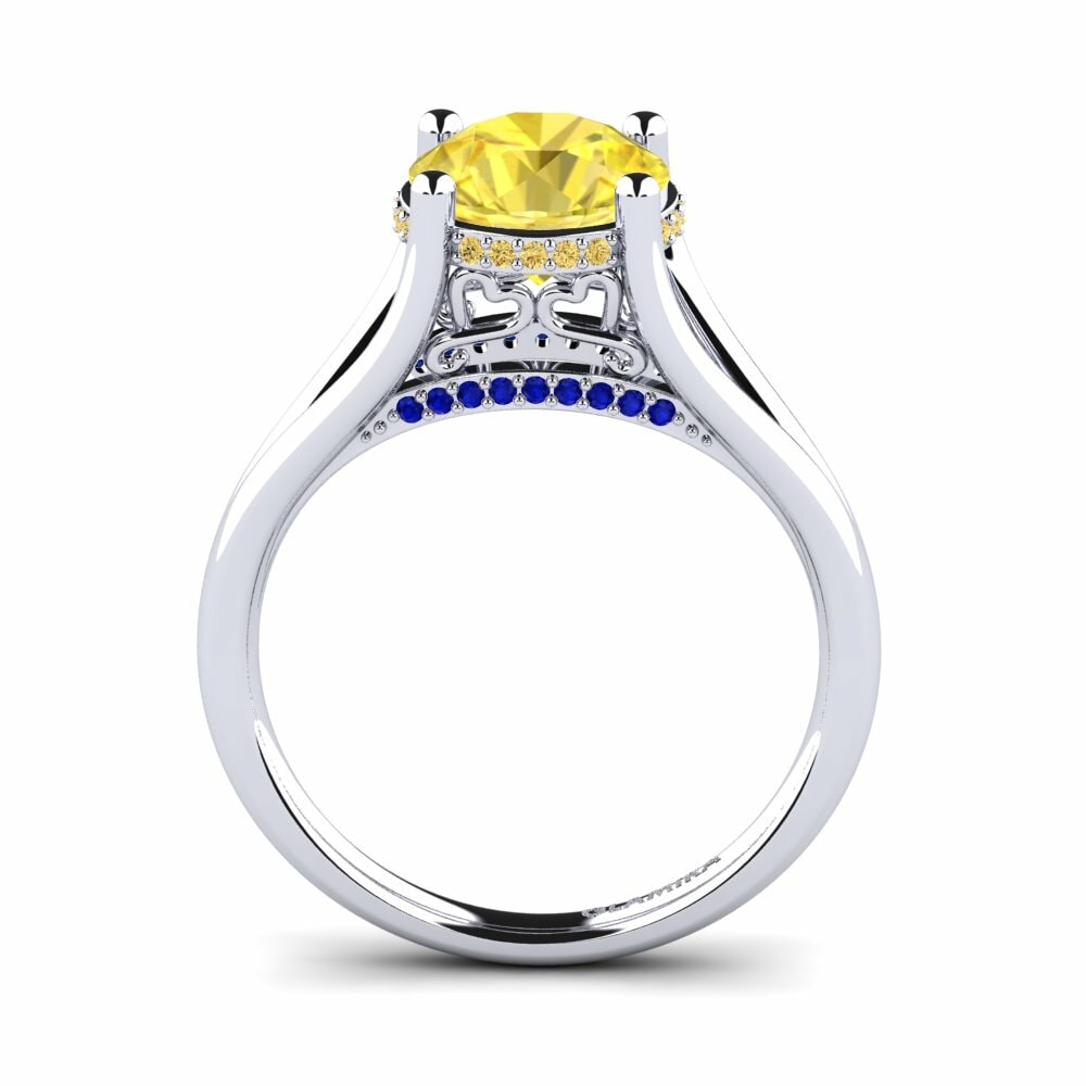 Yellow Sapphire Engagement Ring Stacia