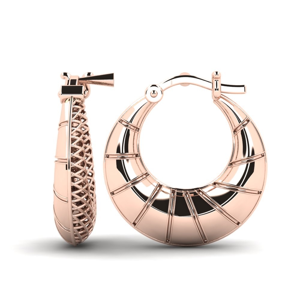 14k Oro Rosa Pendientes Starmie