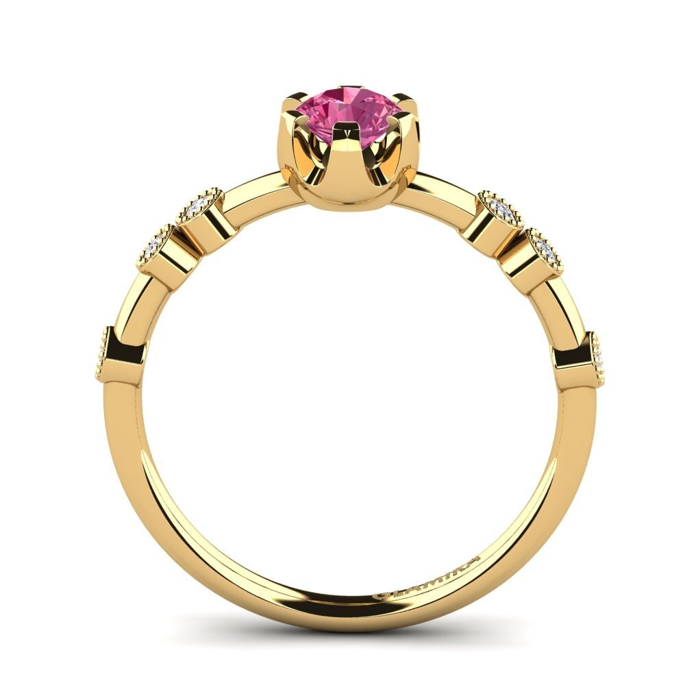 Pink Tourmaline Engagement Ring Stasiya
