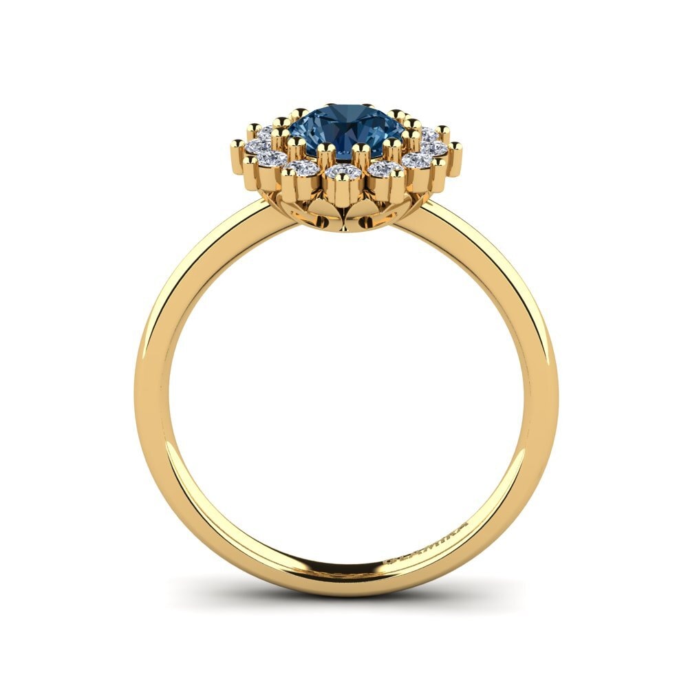 Diamant Bleu Bague de fiançailles Staska