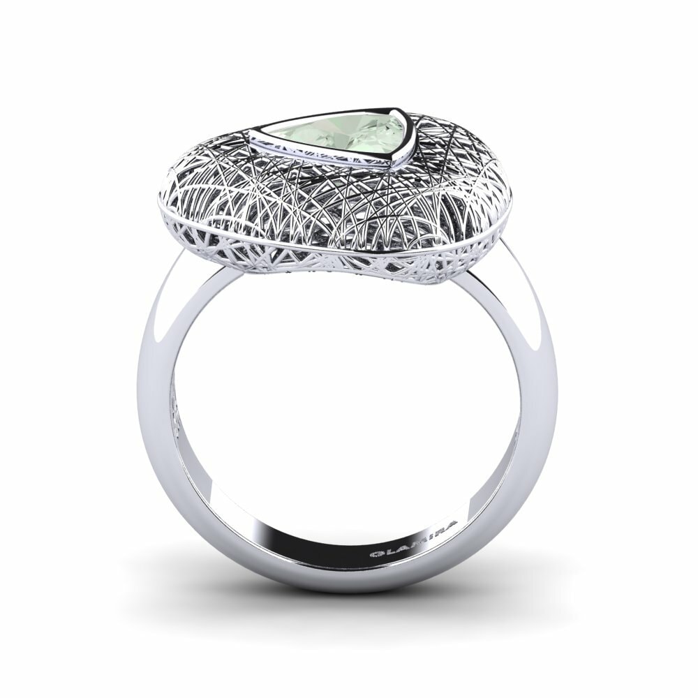 Green Amethyst Engagement Ring Stefania