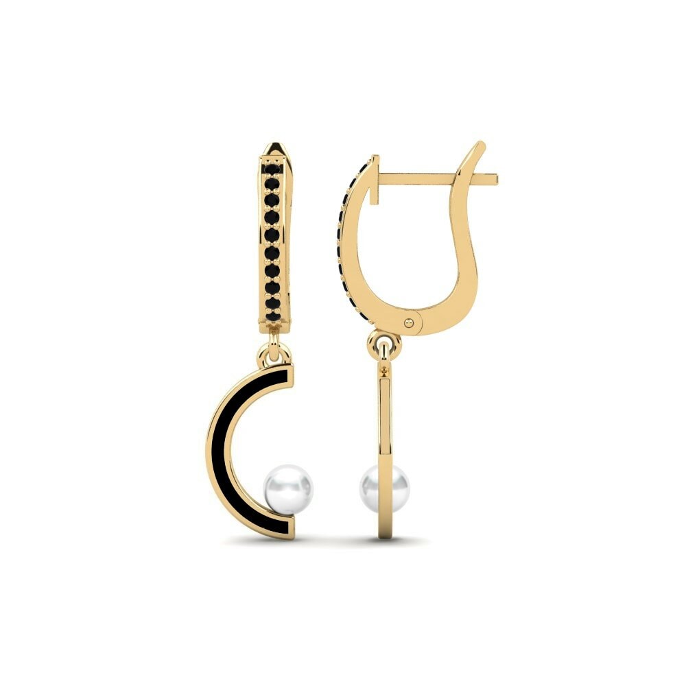 Onyx Noir Boucle d'oreille femme Stellah