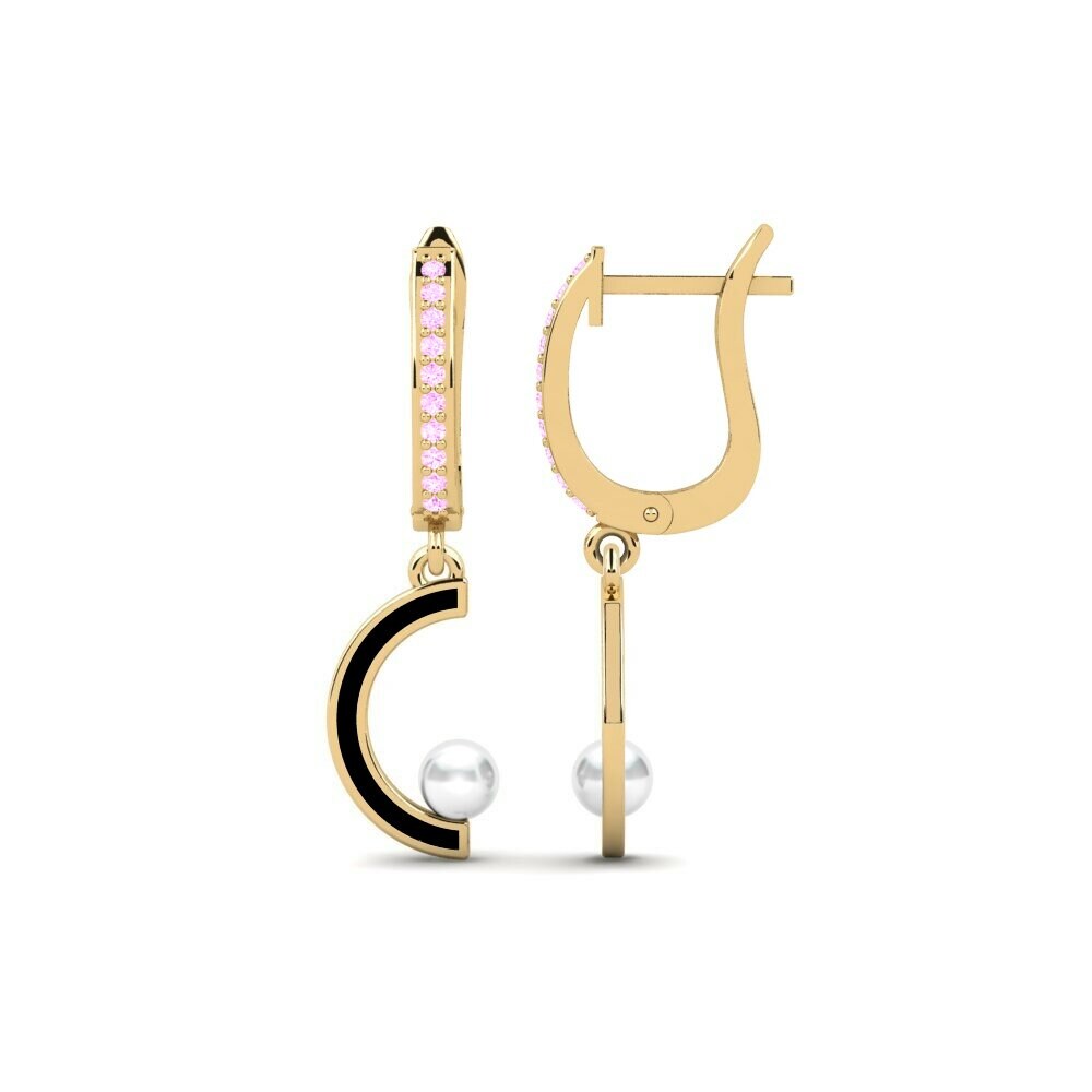 Saphir Rose Boucle d'oreille femme Stellah