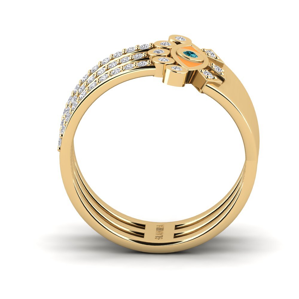 Blauer Diamant Ring Steller