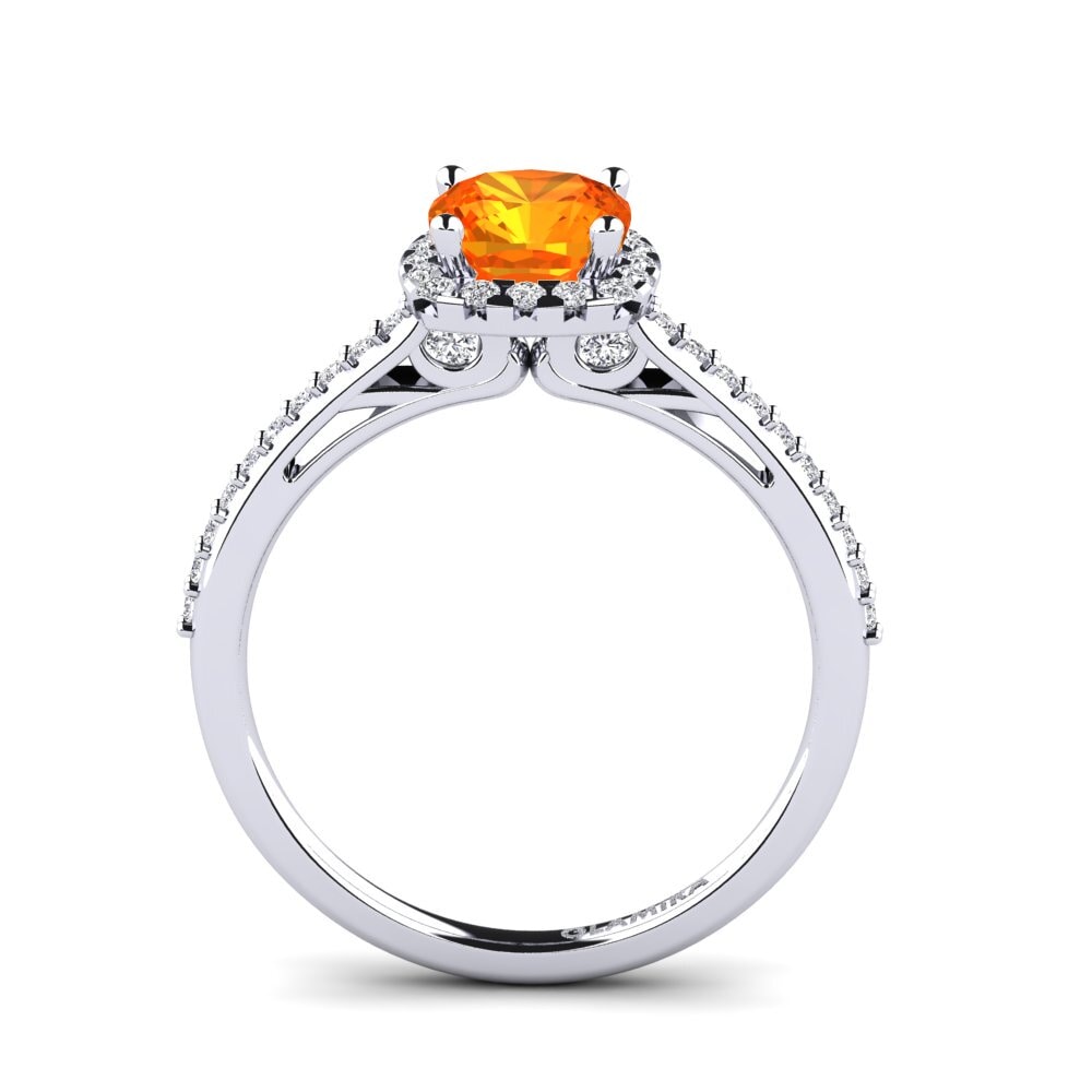 Zafiro Naranja Anillo de compromiso Stidham