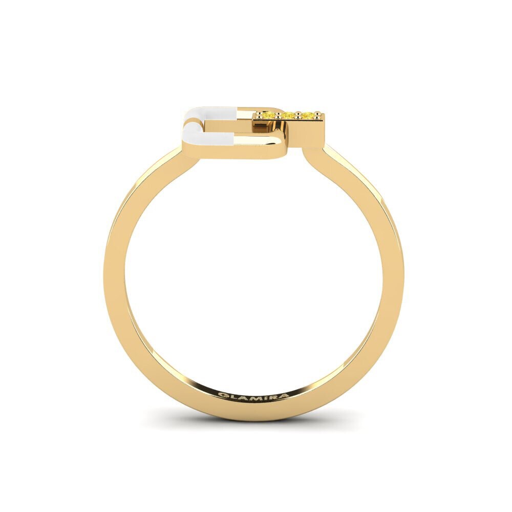 Gelber Saphir Ring Structurally