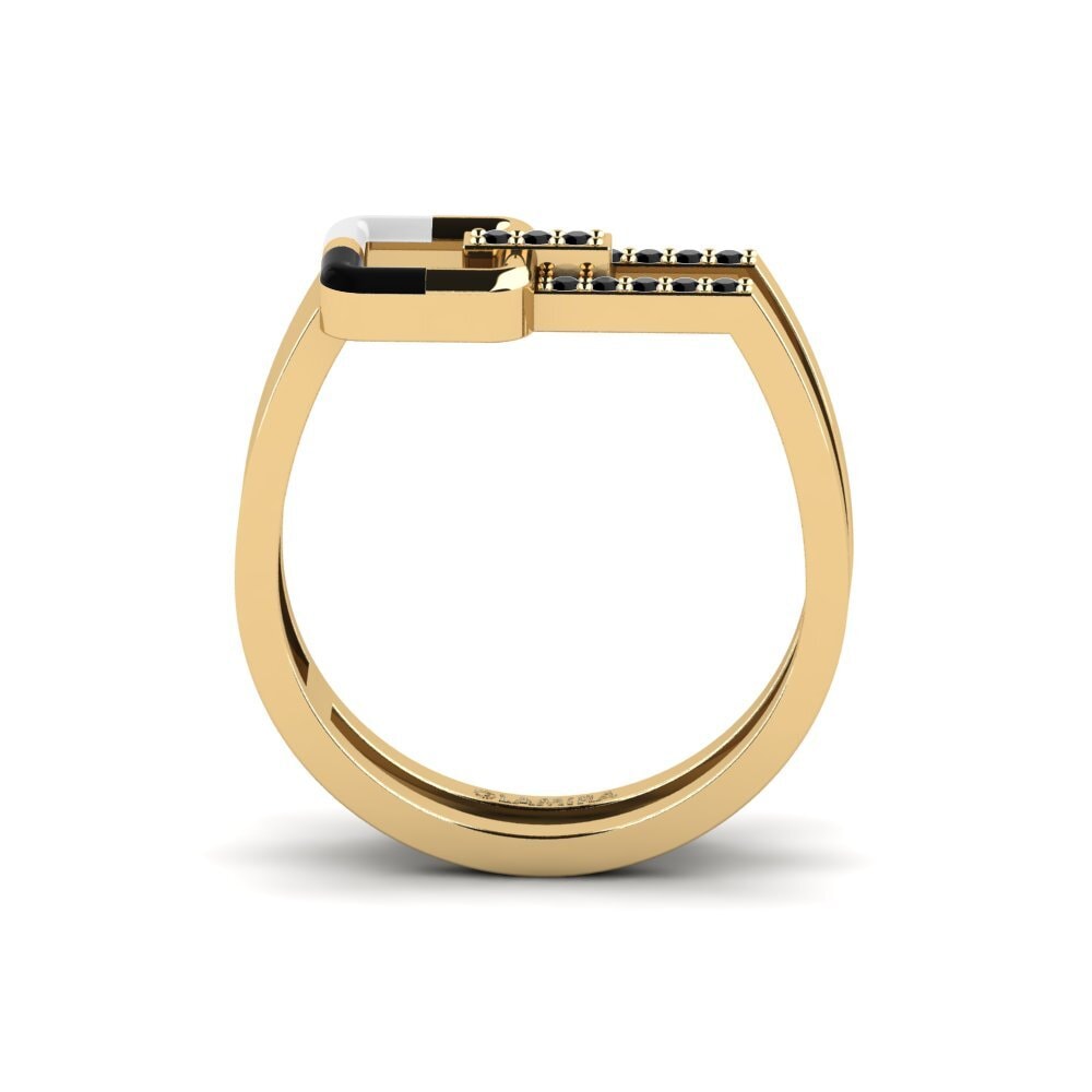 Zafiro negro Anillo Stylishly