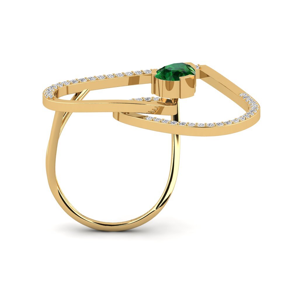 Poire Tsavorite Bague Suyuk