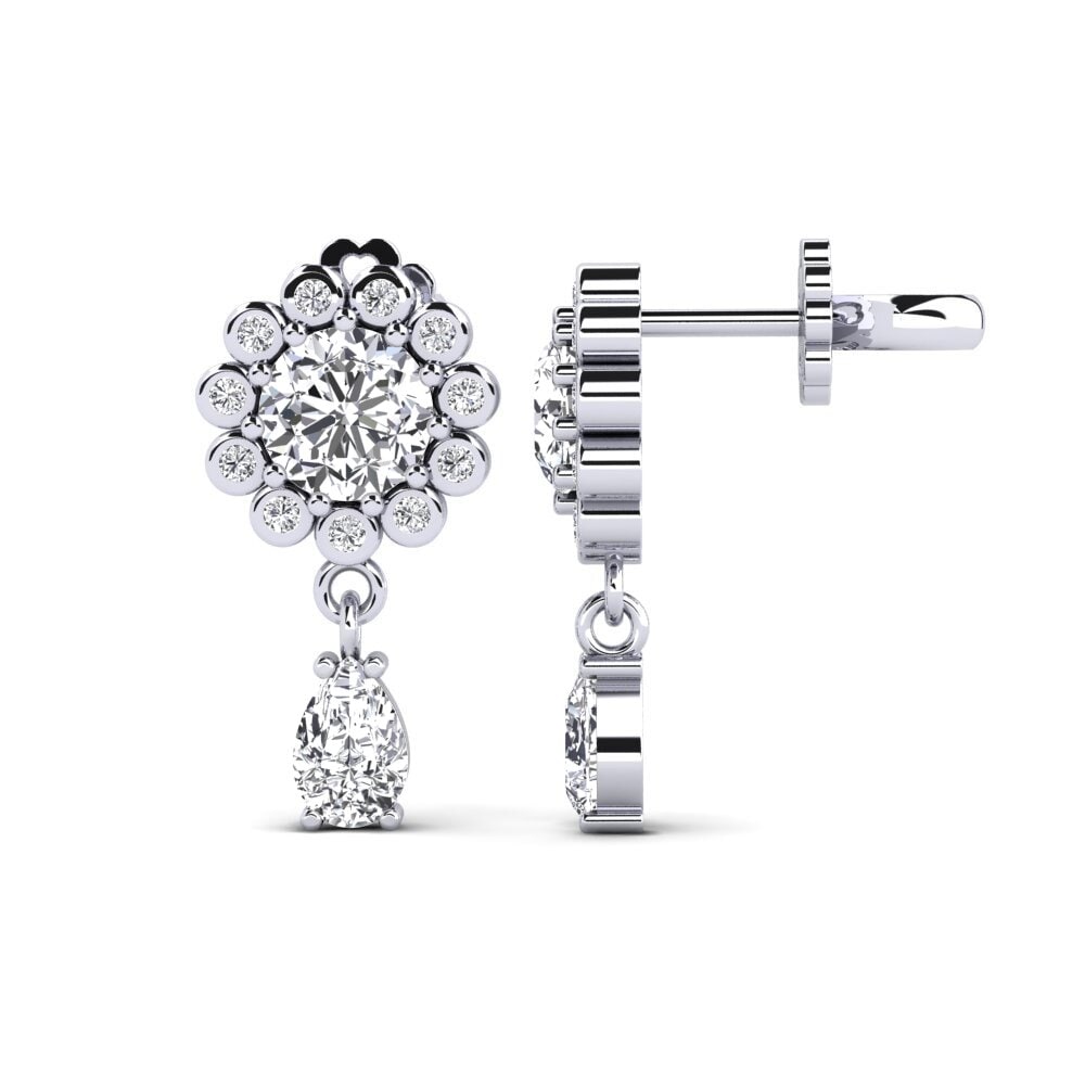 Boucles D'oreilles Coussin Diamant Câble Torsadé Or 18 Carats - Andrea Candela ACE320/27 - Neuf Avec étiquettes