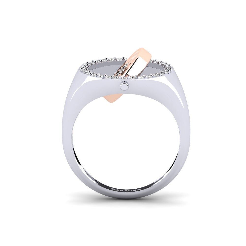 Weiss & Rotgold 750 Moissanit Ring Swenet