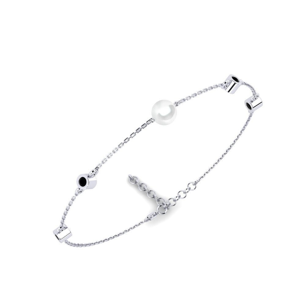 950 Platinum Black Diamond Women's Bracelet Swiet