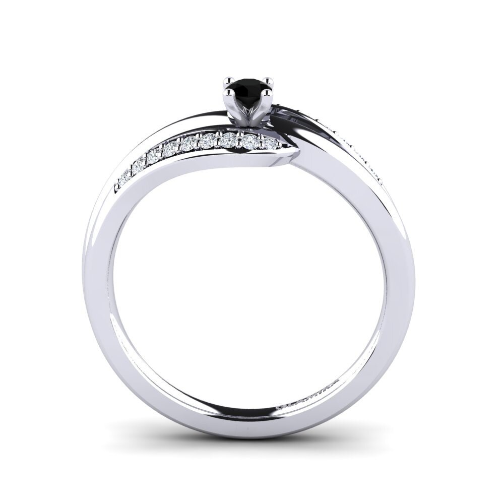 Black Diamond Engagement Ring Sydney 0.1 crt