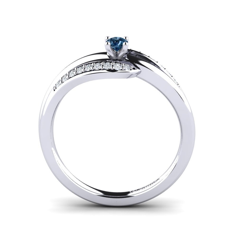 Diamante Azul Anel de Noivado Sydney 0.1 crt