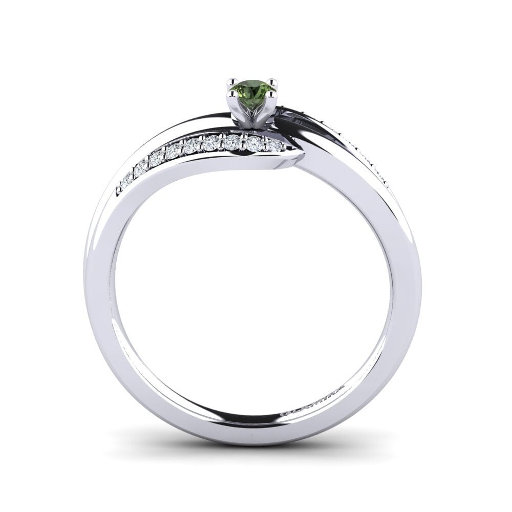 Zafiro Verde Anillo de compromiso Sydney 0.1 crt