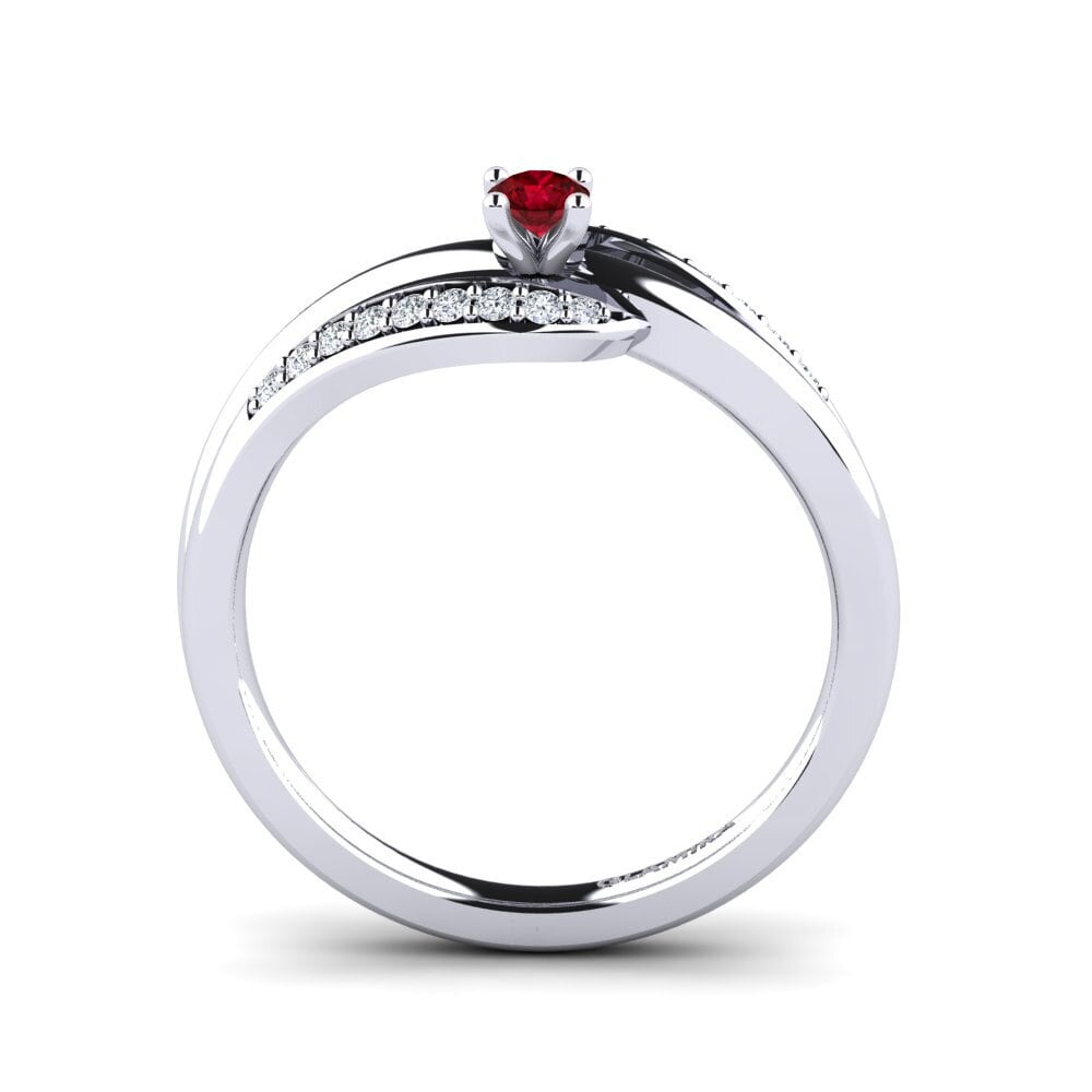 Red Zirconia Engagement Ring Sydney 0.1 crt