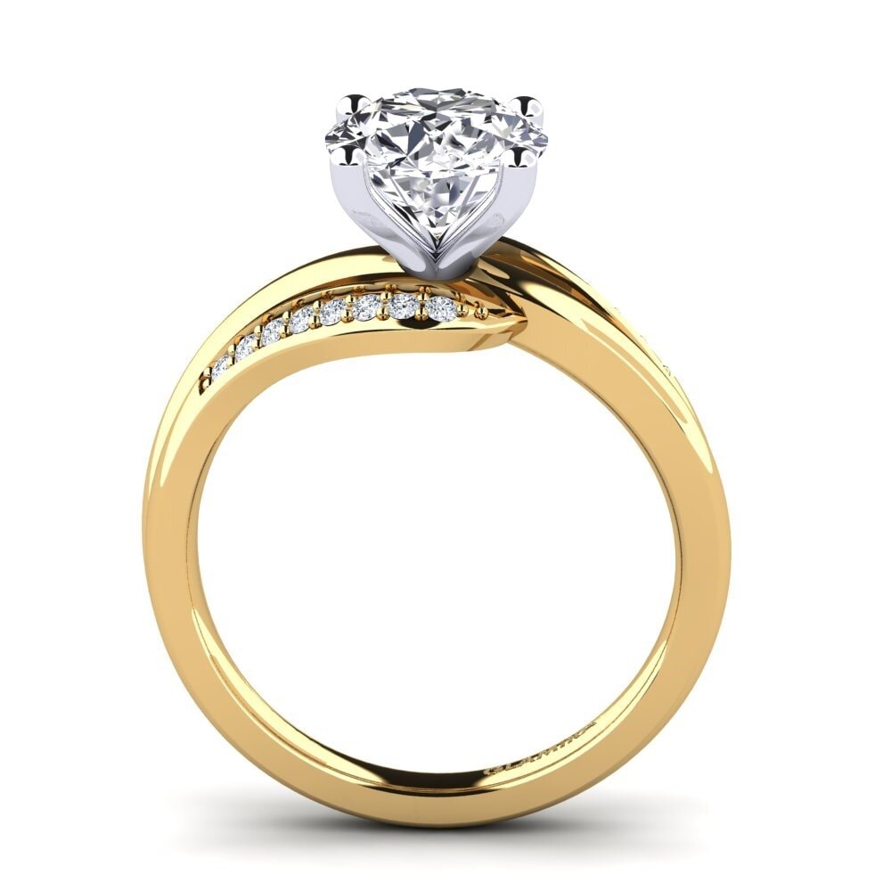 14ct Yellow & White Gold Engagement Ring Sydney 2.0 crt