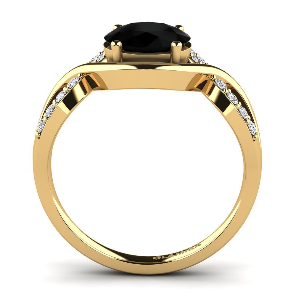 Black Diamond Engagement Ring Talia