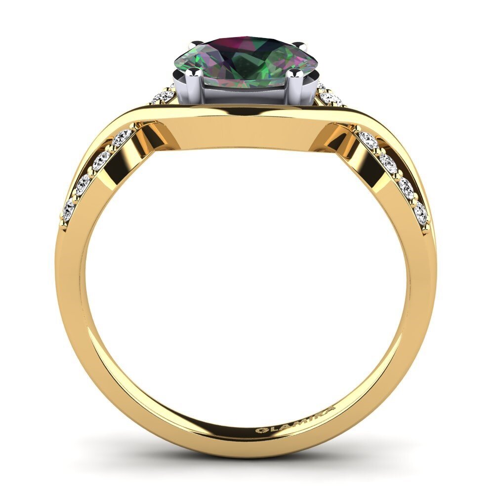 750 Gelb & Weißgold Mystic Topas Verlobungsring Talia